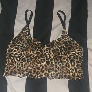 Victora Secret PINK Beautiful Leopard Print Bralette (EUC)(XS)✨️🖤✨️